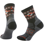 Calcetines de mujer Smartwool W Hike Light Cushion Retro Floral negro/naranja CHARCOAL