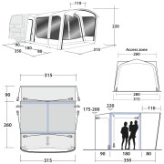 Carpa de autocaravana/furgoneta Outwell Maryville 260SA Flex (2022)