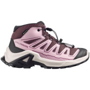 Calzado para niños Salomon X Ultra Mid Gtx J Huckleberry-Dawn Pink-Concord Grape rosa Huckleberry / Dawn Pink / Concord Grape