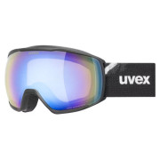 Gafas de esquí Uvex Victorious FM negro/azul BLACK MATT DL/BLUE ON GREEN-CLEAR S2