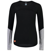 Camiseta funcional de mujer Mons Royale Bella Tech LS negro/gris Black/Neon