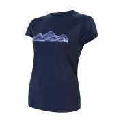 Camiseta funcional de mujer Sensor Merino Active Pt Mountains Deep Blue azul Deep Blue