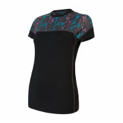 Camiseta de mujer Sensor Merino Impress negro