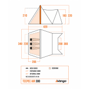 Tienda familiar Vango Teepee Air 300