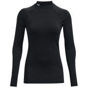 Camiseta de mujer Under Armour Authentics Mockneck negro Black/White