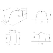 Extensión de carpa Outwell Wakefield M Tent Connector