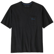 Camiseta de hombre Patagonia Men's Boardshort Logo Pocket Responsibili-Tee negro Ink Black