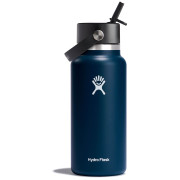 Botella térmica Hydro Flask Wide Flex Straw Cap 32 oz azul oscuro indigo