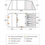 Tienda familiar Vango Lismore Air TC 450 Package