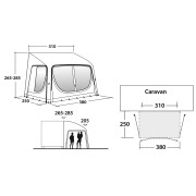 Carpa de autocaravana/furgoneta Outwell Ripple Motor 380SA L