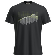 Camiseta de hombre Icebreaker Men Merino 150 Tech Lite III SS Tee Pinnacle Grid negro Black