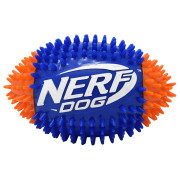 Juguete para perro Nerf Dog Squeak Spike Football 15cm azul/naranja modrá