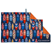 Toalla de secado rápido LifeVenture Printed SoftFibre Trek Towel azul/naranja Surfboard