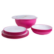 Vajilla Omada Sanaliving Pic-Nic Set 14 ks rosa Fucsia