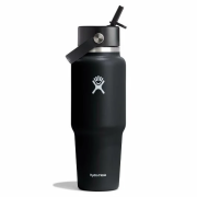 Botella térmica Hydro Flask Wide Flex Straw Travel Bottle 32 Oz negro BLACK