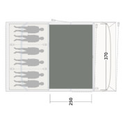 Alfombra para tienda Outwell Cozy Carpet Florida / Alabama 6 Air