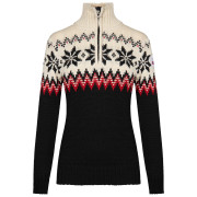 Jersey de mujer Dale of Norway Myking Fem Sweater negro Black Raspberry Offwhite