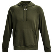 Sudadera de hombre Under Armour Rival Fleece Hoodie verde oscuro Marine OD Green / / White