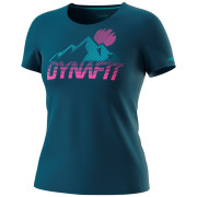 Camiseta funcional de mujer Dynafit Transalper Graphic S/S Tee W azul Petrol