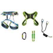 Juego de vía ferrata Ocún Via Ferrata Webee Chest Set verde