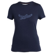 Camiseta funcional de mujer Icebreaker Women Merino 150 Tech Lite III SS Tee Icebreaker Kea azul oscuro Midnight Navy