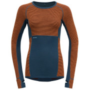 Camiseta funcional de mujer Devold Tuvegga Sport Air Shirt azul/naranja Flame