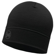 Gorro de invierno Buff Merino Lightweight Beanie negro SolidBlack