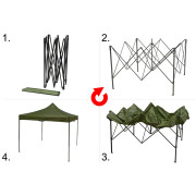 Carpa de fiesta Cattara 3 x 3m Waterproof