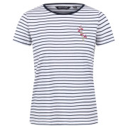 Camiseta de mujer Regatta Odalis azul/blanco Navy Stripe