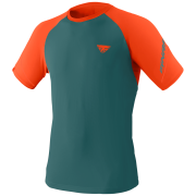 Camiseta funcional de hombre Dynafit Alpine Pro M verde/naranja mallard blue