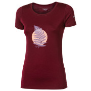 Camiseta funcional de mujer Progress OS Sullana "Fern" 24QN rojo oscuro