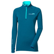 Sudadera funcional de mujer Progress Tispa Zip Merino petroleo petrol