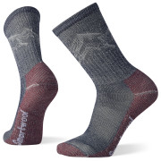 Calcetines de hombre Smartwool Hike CE LC Mountain Pattern Crew gris/rojo deep navy