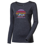 Camiseta funcional de mujer Progress Hela "Landscape" gris šedý melír