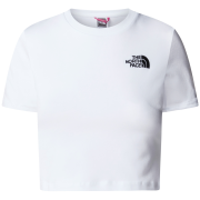 Camiseta de mujer The North Face Essential Cropped Slim Short Sleeve Tee blanco TNF WHITE