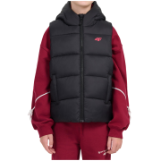 Chaleco para niños 4F Vest Jacket F370 Deep Black negro/rosa Deep Black