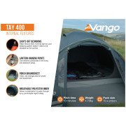 Tienda de campaña de senderismo Vango Tay 400