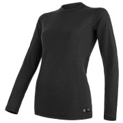 Camiseta de mujer Sensor DF Merino Wool dl.r. negro Black