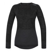 Camiseta funcional de mujer Husky Merino 100 Dl. Rukáv L negro