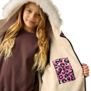 Abrigo impermeable para niños Regatta Junior Waterproof Changing Robe Pro Pink