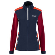 Chaqueta softshell de mujer Swix Cross W azul/rojo Dark Navy/Rhubarb Red