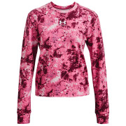 Sudadera de mujer Under Armour Rival Terry Print Crew rosa Pace Pink/White