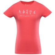 Camiseta de mujer Alpine Pro Norda rojo calypso coral