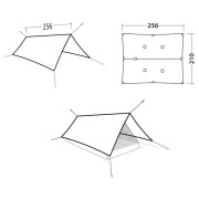 Lona tarp Robens Vestis 2.50 x 2.30 Solo tarp UL