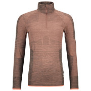 Camiseta funcional de mujer Ortovox 230 Competition Zip Neck W naranja bloom