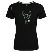 Camiseta de mujer Chillaz Valencia Happy Alpaca negro Black