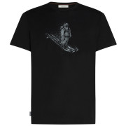 Camiseta de hombre Icebreaker Merino 150 Tech Lite Skiing Yeti negro Black