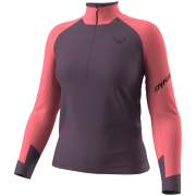 Camiseta funcional de mujer Dynafit Alpine L/S 1/2 Zip Tee W rosa 6171 - cabana/6A90
