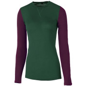 Camiseta de mujer Warg Merino 165 Long verde/rojo Green/Wine