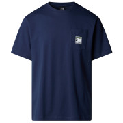 Camiseta de hombre The North Face M Mountain Logo Relaxed S/S Pocket Tee azul oscuro Summit Navy